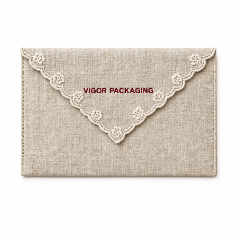 Custom Lace-Trimmed Envelope Pouches