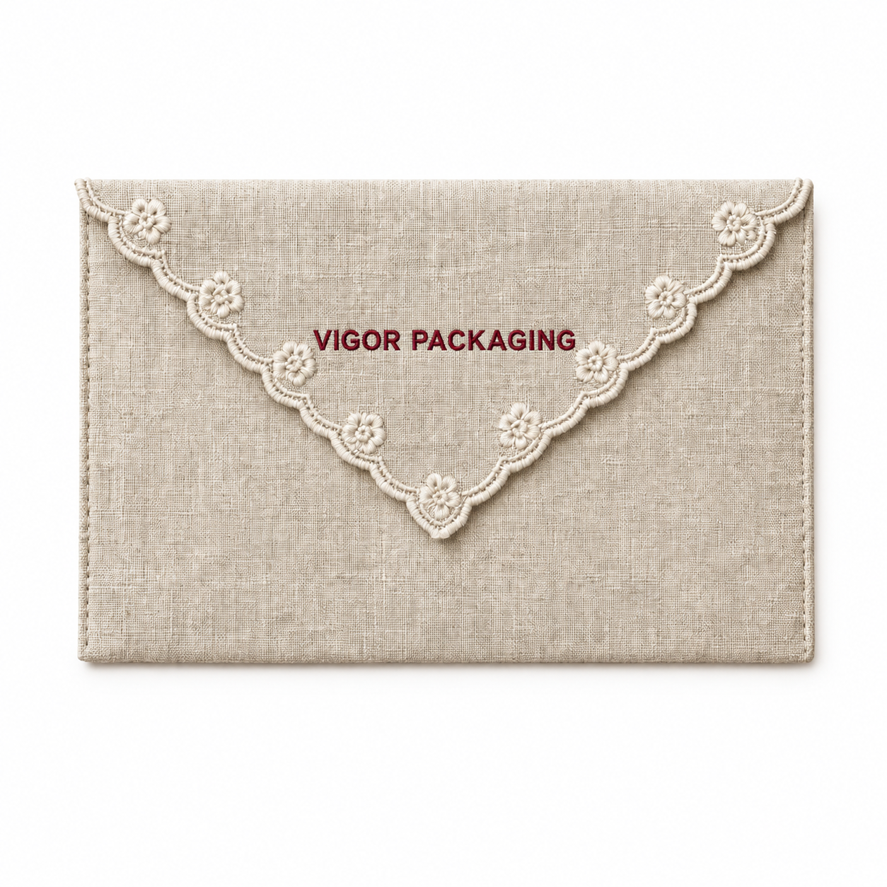 Custom Lace-Trimmed Envelope Pouches