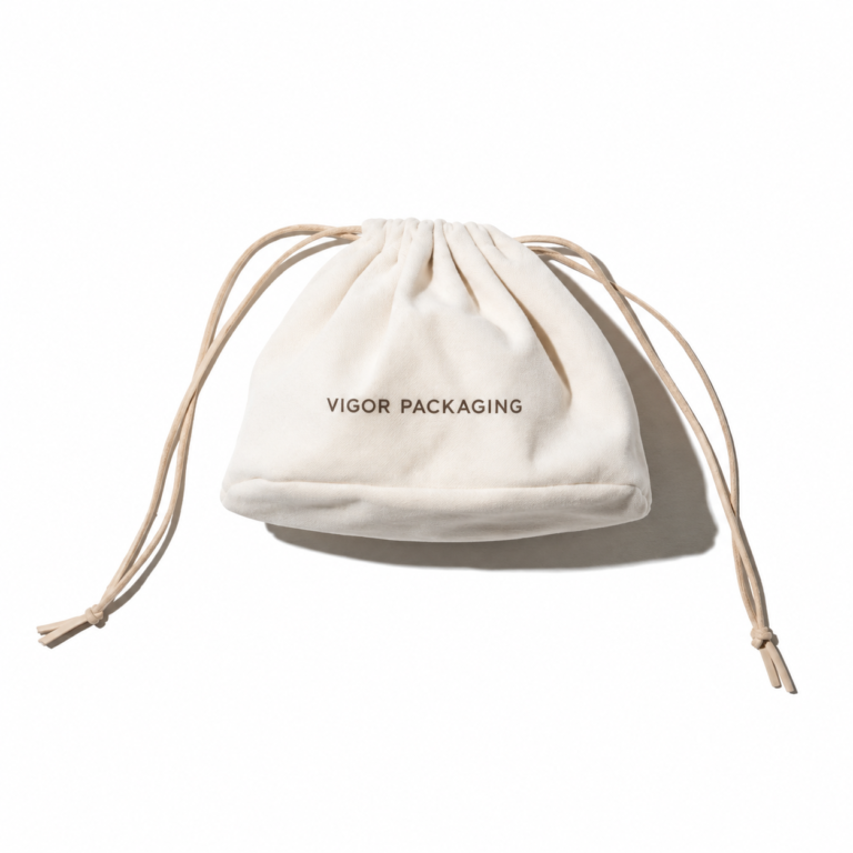 Custom Flat Bottom Drawstring Pouch