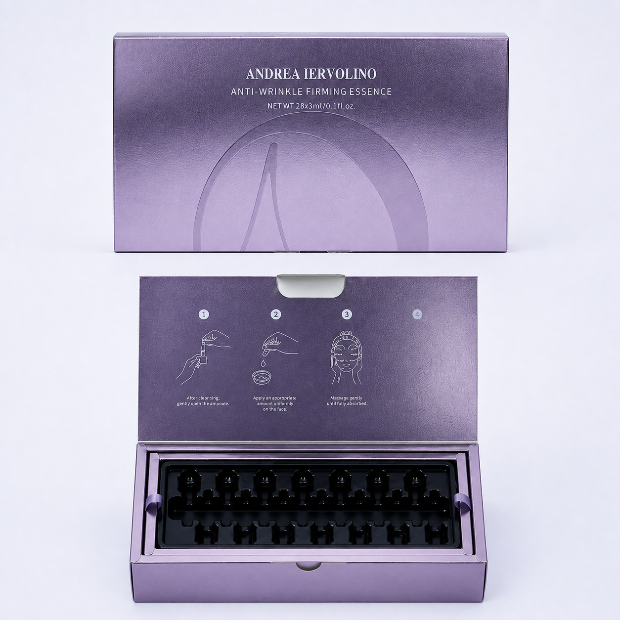 printing on silver metallic card with purple reverse UV coating